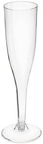 40 Count Plastic Disposable Champagne Flutes - 6 oz