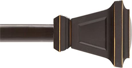 Kenney Seville Decorative Curtain Rod, 48-86", Oil Rubbed Bronze