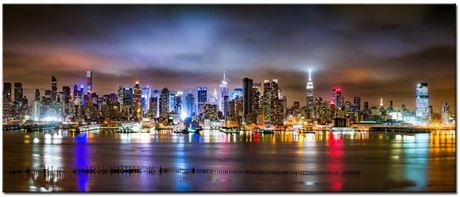 sechars - New York City Canvas Wall Art Manhattan Skyline