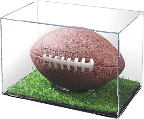 Acrylic Football Display Case- Clear Football Storage Box