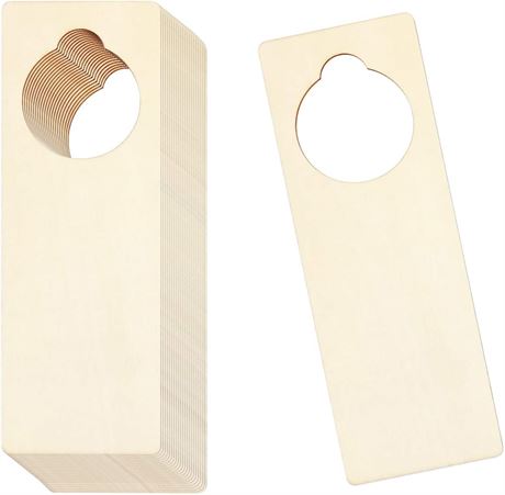 Unfinished Wooden Wood Door Knob Hangers Door Knob Signs for Craft, 36