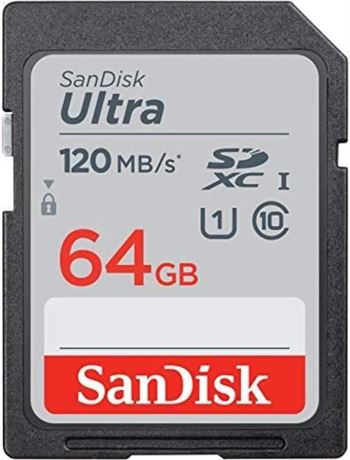 SanDisk 64GB Ultra SDXC UHS-I Memory Card with Card Reader USB