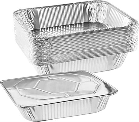 NYHI 9" x 13" Aluminum Foil Pans with Lids (10 Pack)