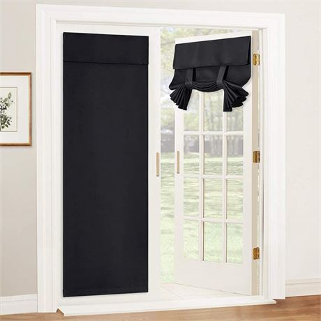 2 Panels Blackout Curtains Doors - Thermal Insulated Privacy French Door