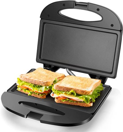 Aigostar Sandwich Maker with Non-stick Deep Grid Surface ETL Certificated