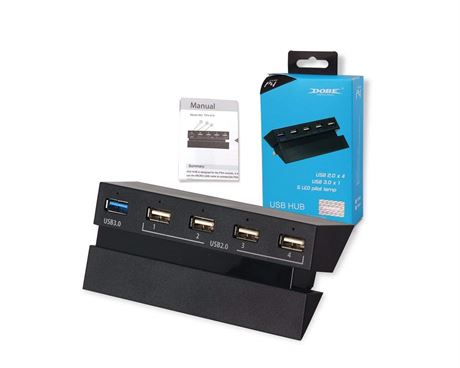 Dobe 2 to 5 USB HUB for PS4 System