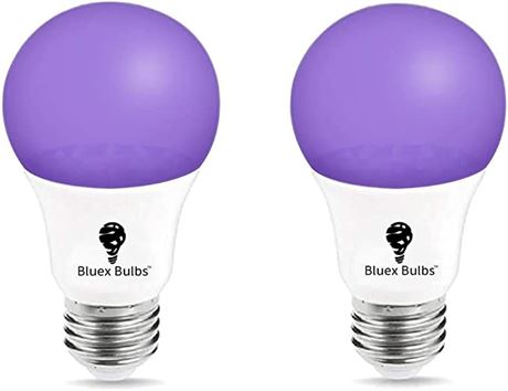 Bluex Bulbs A19 9-Watt LED Black Light Bulbs