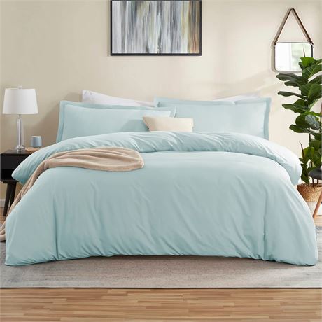 Nestl California King Duvet Cover Set Light Grey