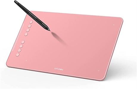 XP-Pen Deco 01 V2 10x6.25-Inch Drawing Tablet for Chromebook, Pink