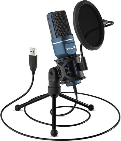 USB Microphone, Computer Cardioid Condenser PC Gaming Mic