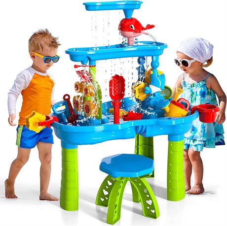 Bennol Sand Water Table Toys for Toddlers Kids, 3-Tier