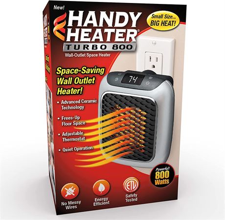 Ontel Handy Heater Turbo 800 Wall Outlet