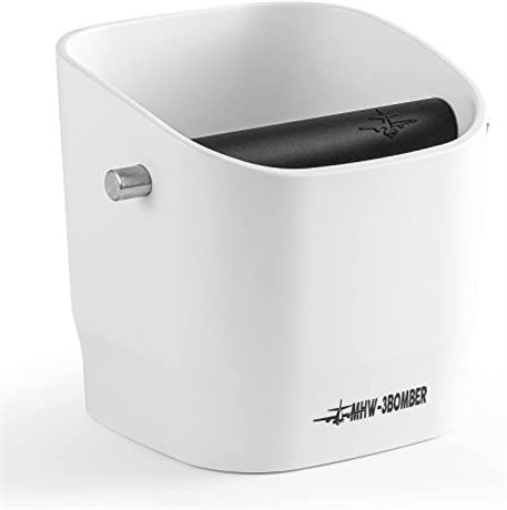 MHW-3BOMBER Espresso Knock Box, White