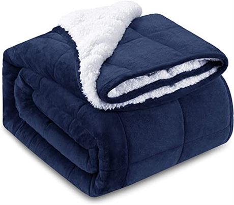 Oeko-Tex Certified 10 lbs Thick Fuzzy Bed Blanket