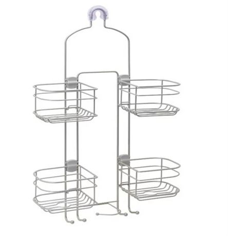 Better Homes & Gardens Expandable Hose Shower Caddy, Satin Nickel