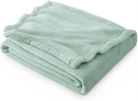 Bedsure Sage Green Fleece Blanket Throw Blanket