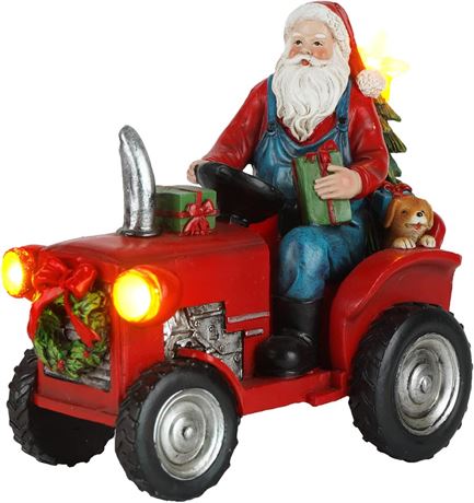 Topadorn Christmas Truck with LED Light Up Christmas Table Decor