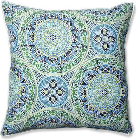 Pillow Perfect Outdoor/Indoor Delancey Lagoon Floor Pillow, 2 Pack