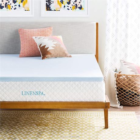 Linenspa 2 Inch Memory Foam Mattress Topper - Twin