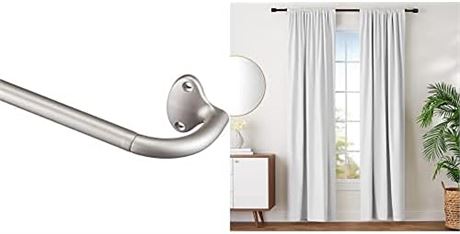 Room Darkening Blackout Curtain Rod - 48" to 88", Nickel