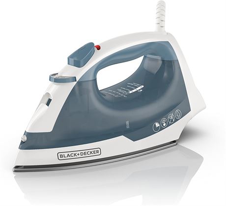 BLACK+DECKER Easy Steam Compact Iron IR40V Blue 10.4 x 5.8 inches