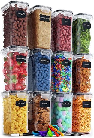 Airtight Food Storage Containers with Lids - Set of 12/2L