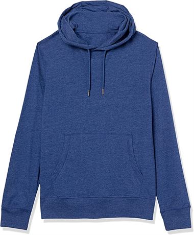 Amazon Essentials Men's Lightweight Jersey Pullover Hoodie Blue Heather XXL