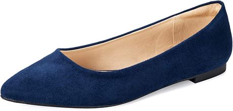 PENNYSUE Women's Pointed Toe Ballet Flats, 6.5