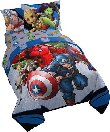 Marvel Avengers Fight Club Reversible 5 Piece Twin Bed Set