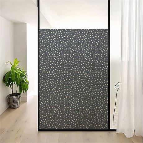 Window Privacy Film - Holographic Stars - Grey (Set of 7) - Damaged Boxes