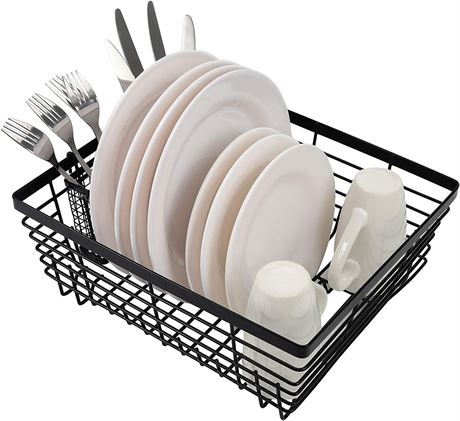 TQVAI Kitchen Dish Drying Rack/Backet - White (See Images)