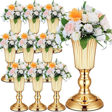 10 Pcs Metal Trumpet Centerpieces Vase