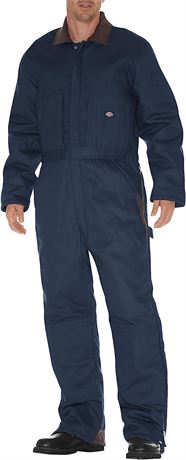 Dickies Men's Premium Insulated Duck Coverall, Med-Short, Dark Navy