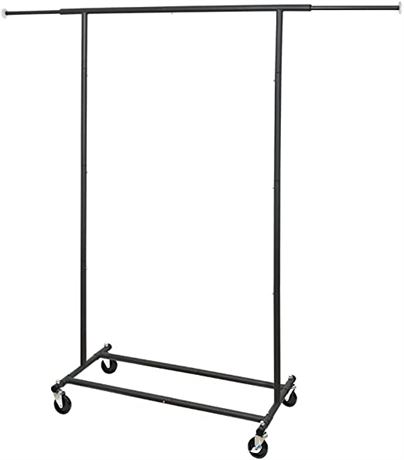 Fishat Freestanding Heavy Duty Metal Clothing Garment Rack, Black