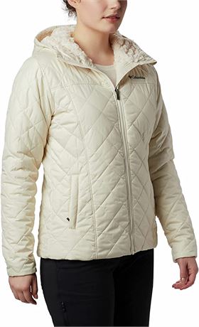 Columbia Women's Copper Crest Hooded Jacket, 1X, Chalk