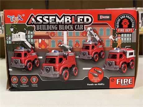 Toyk ASSEMBLED Building Block Cars - Fire Dept (Fire Series)