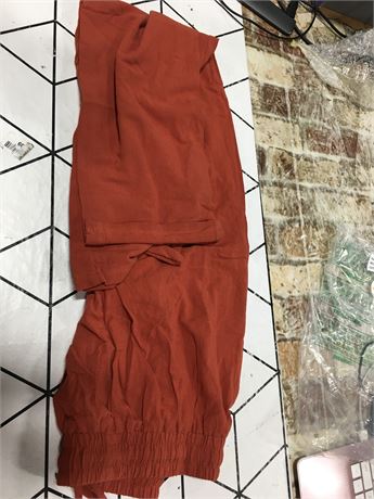 Orange Loose Casual Pants