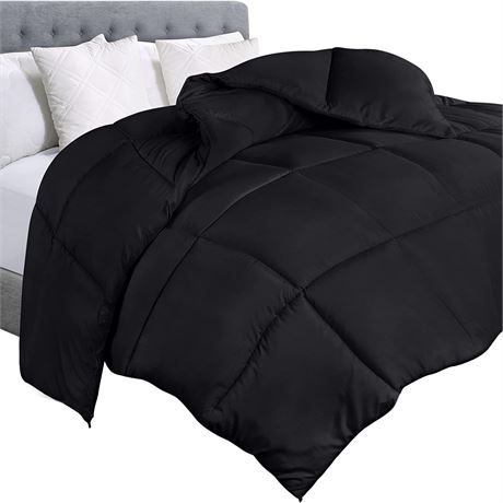 Utopia Bedding Comforter Duvet Insert Comforter with Corner Tabs (King, Black)