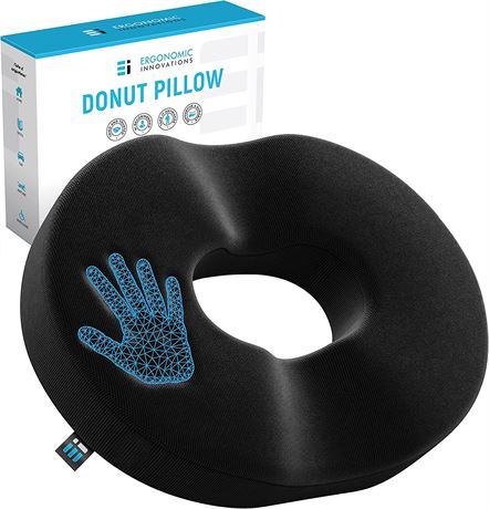 ERGONOMIC INNOVATIONS Donut Pillow for Tailbone Pain Relief