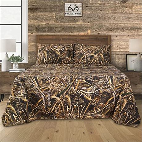 RealTree Max-5 Comforter Bedding Set, Camoflage, Queen