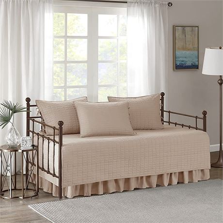 Comfort Spaces Luxe Daybed Cover Set, Kienna Blush