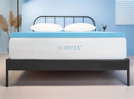 Subrtex 2 Inch Memory Foam Mattress Topper, California King