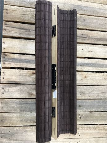 Brown wooden blinds - Aprox 26" wide - See image