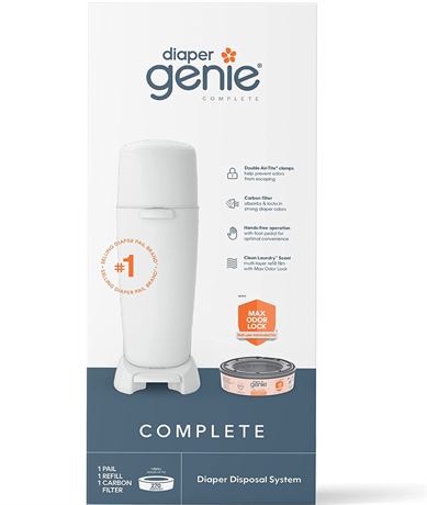 Diaper Genie Complete Diaper Pail (White)