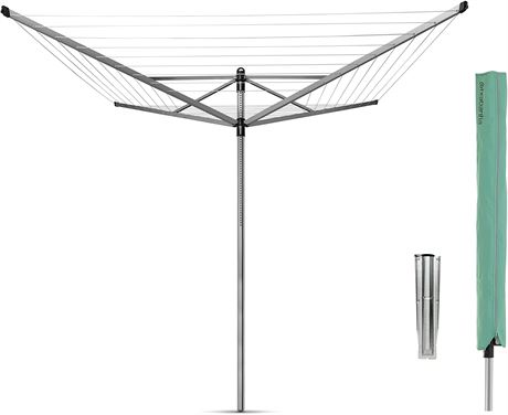 Brabantia Lift-O-Matic 60m 4-Arm Rotary Airer with Cover