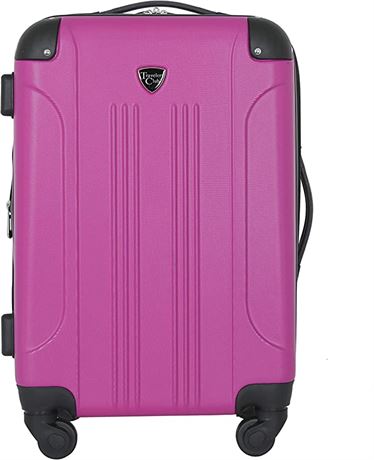 Travelers Club Chicago Hardside Expandable 20" Suitcase, Fuchsia