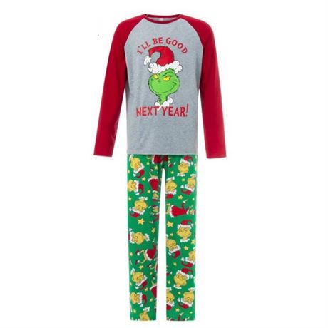 Christmas Matching Family Grinch Pajama " I'll Be Good Next Year! ", Kid XS, S