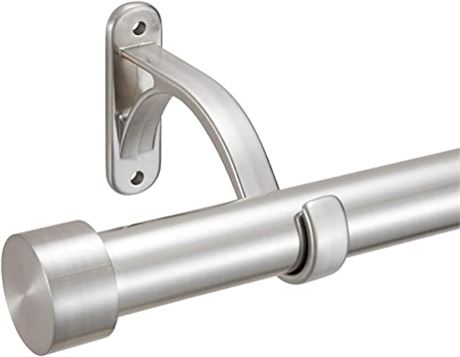 Mayrhyme Adjustable 72-144" Curtain Rods, Satin Nickel