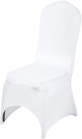 VEVOR 50 Pcs White Chair Covers Polyester Spandex Chair Cover