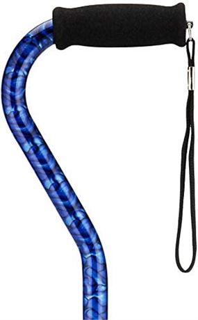 NOVA Designer Walking Cane with Offset Handle Adjustable Walking Stick